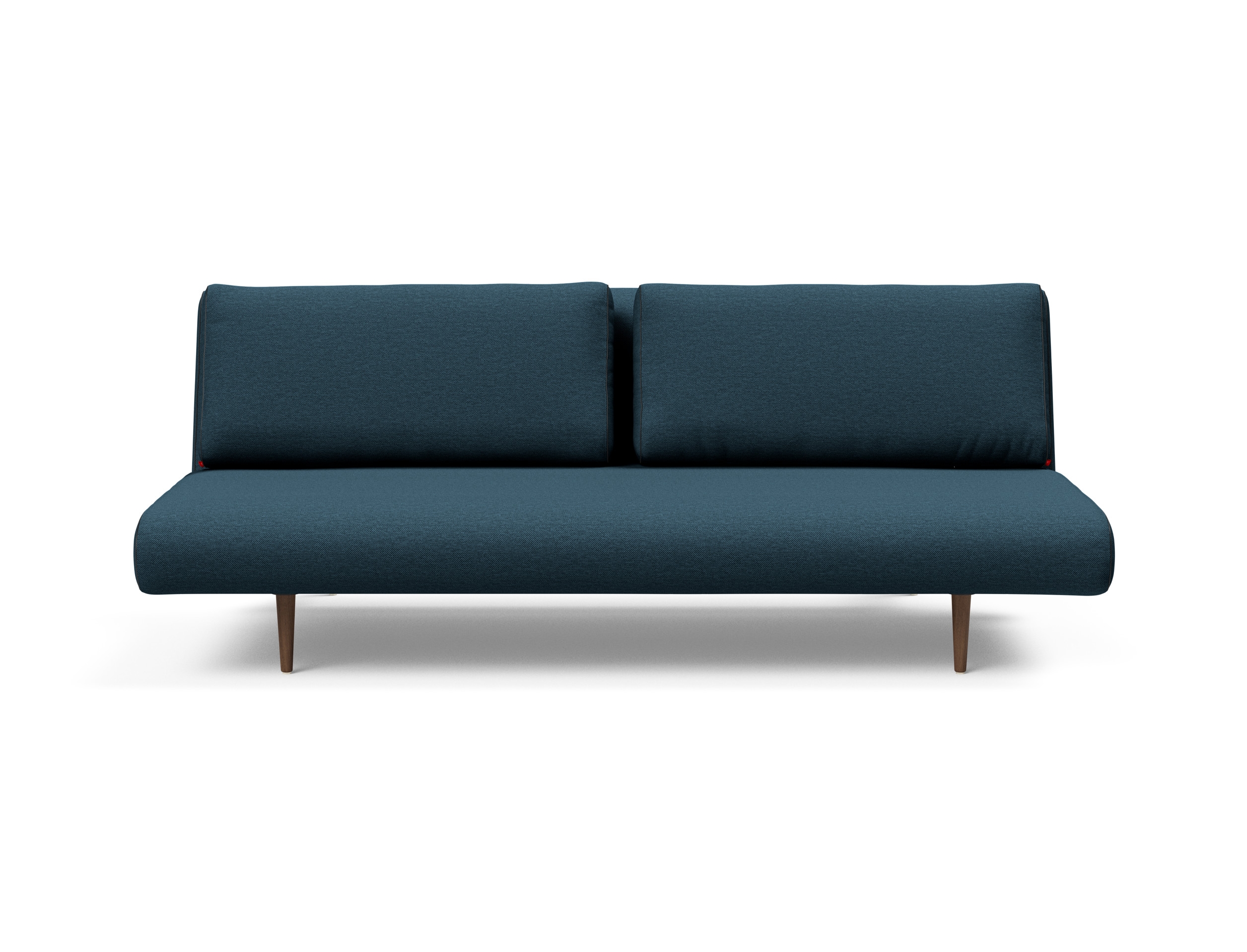 Unfurl Lounger Fabric Sofa Bed w/Dark Wood Legs