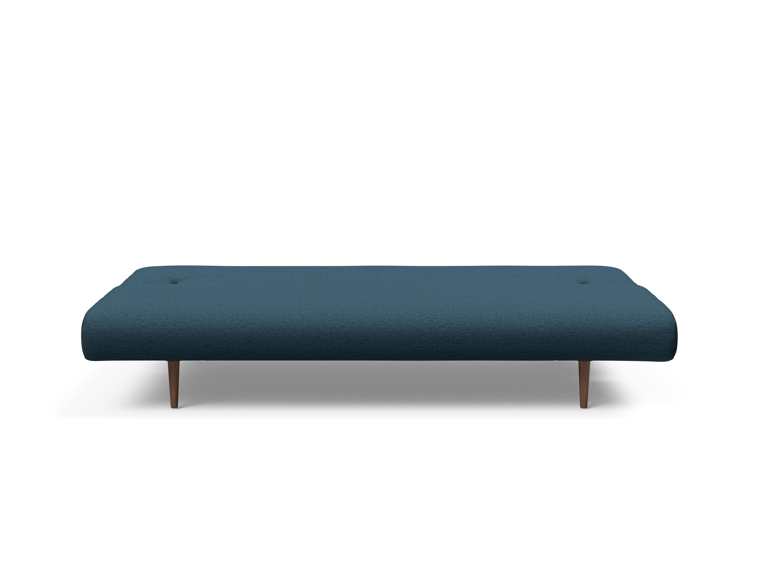 Unfurl Lounger Fabric Sofa Bed w/Dark Wood Legs