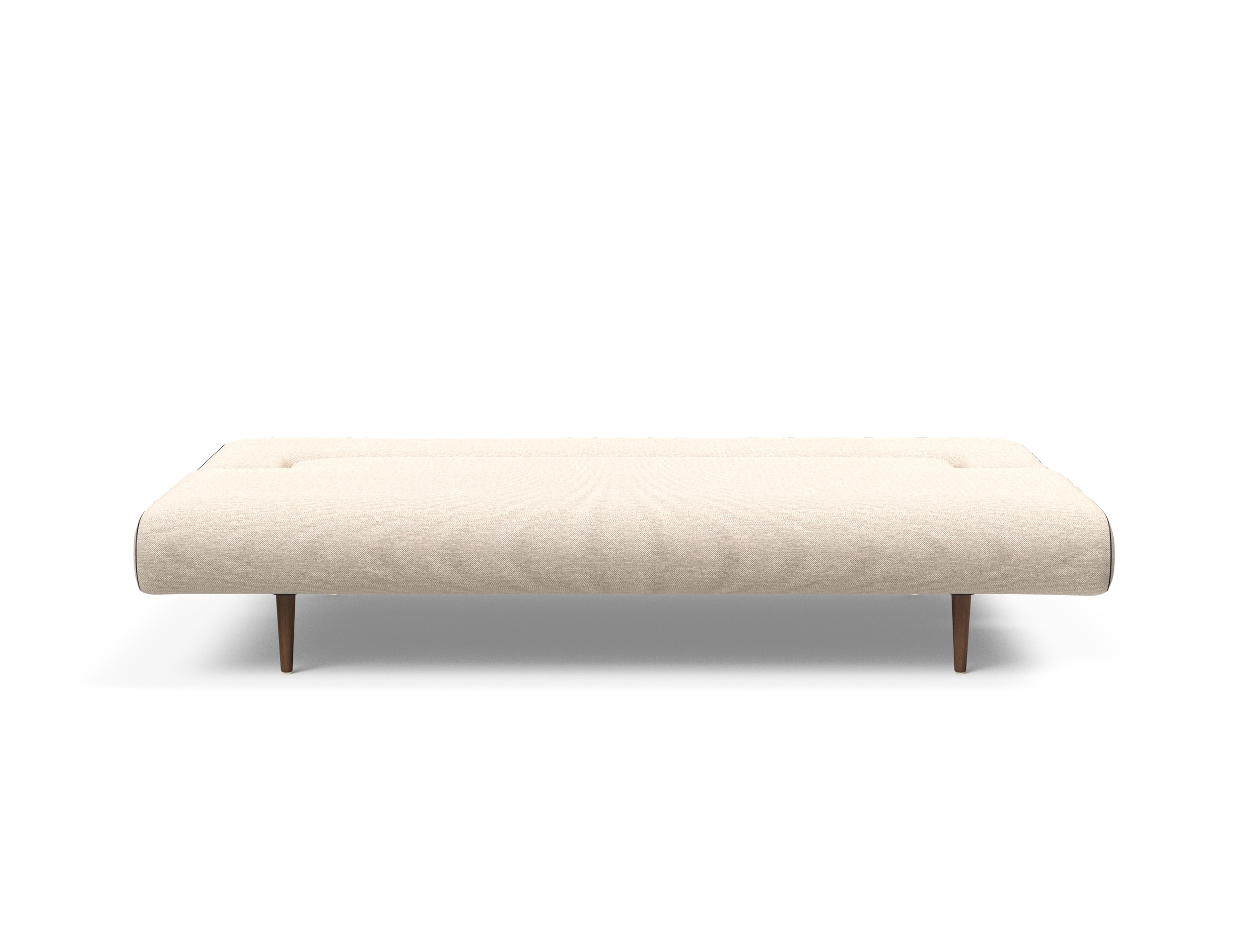 Unfurl Lounger Fabric Sofa Bed w/Dark Wood Legs