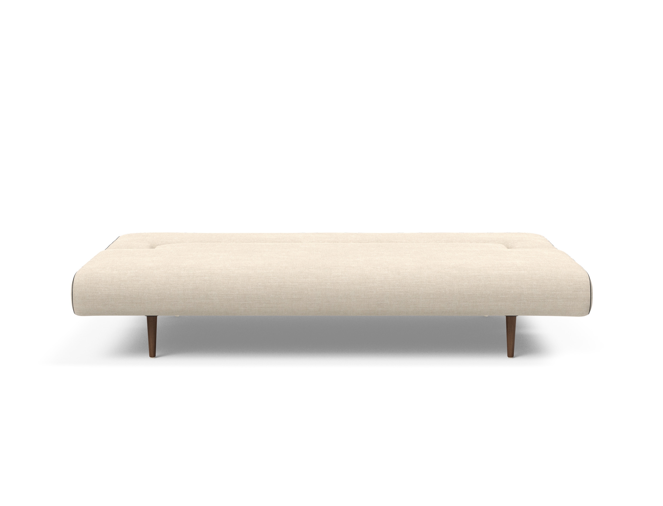 Unfurl Lounger Fabric Sofa Bed w/Dark Wood Legs