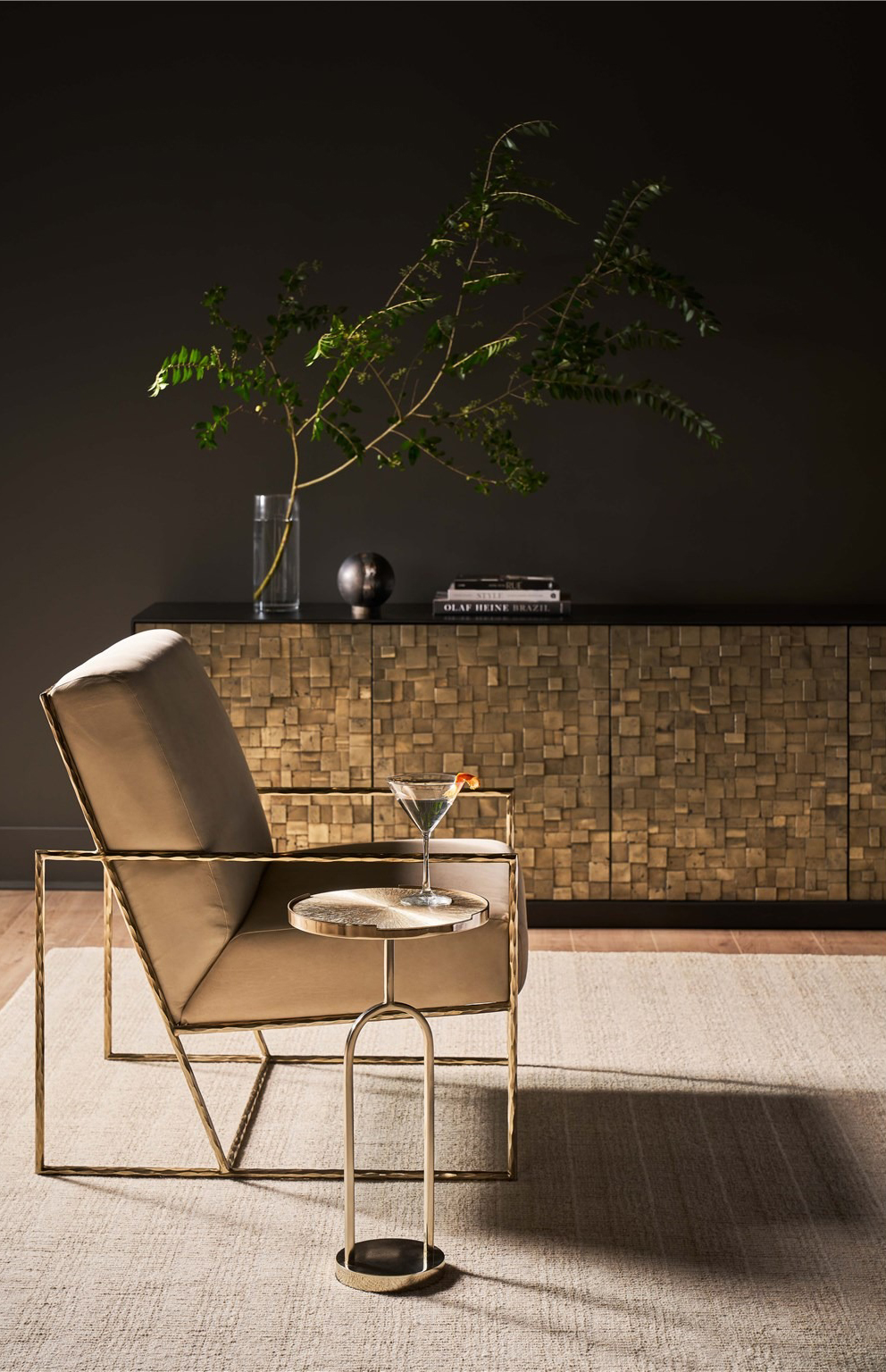 Fawn Metal Martini Table