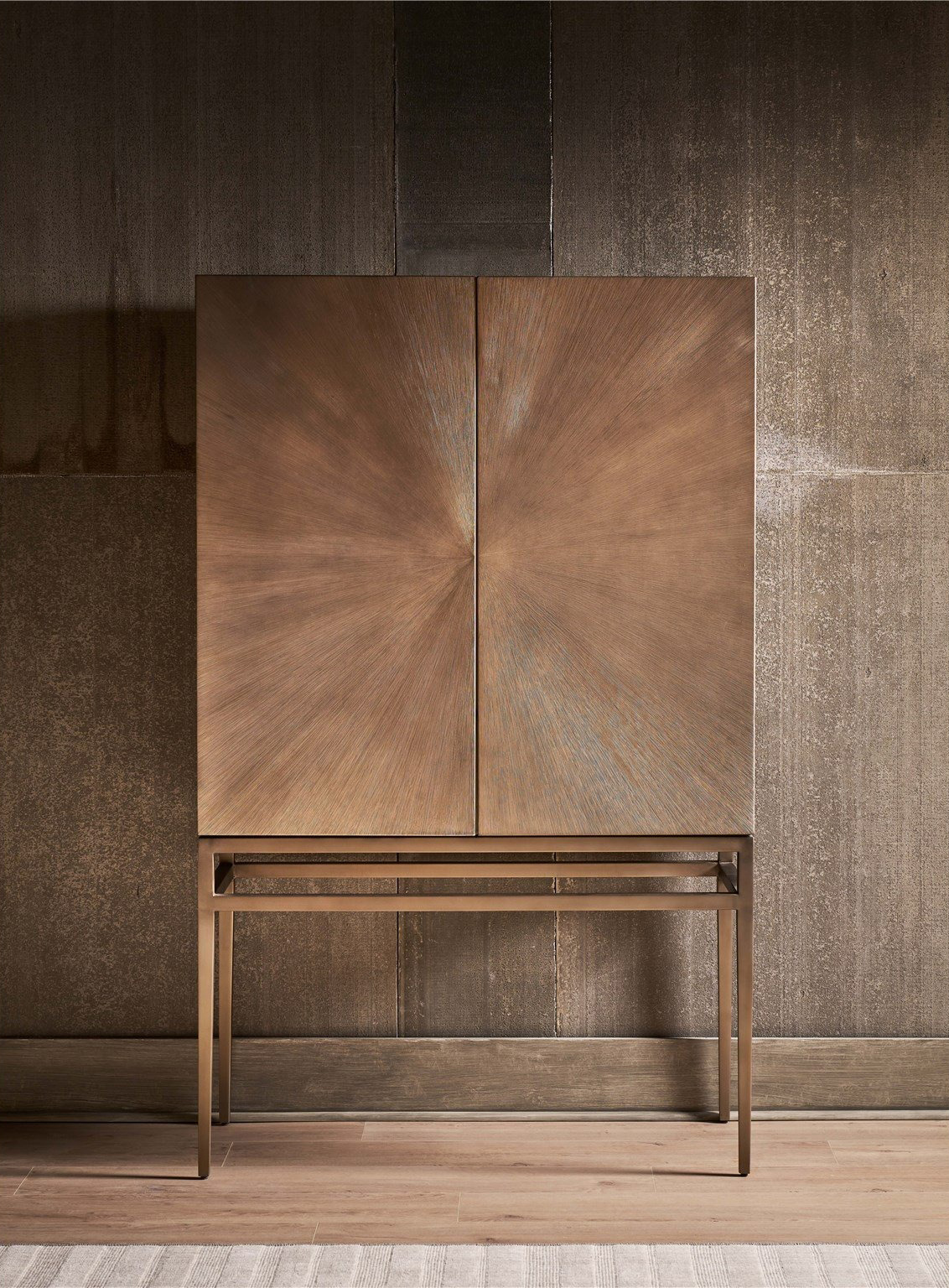 Milo Aluminum Bar Cabinet w/2 Doors
