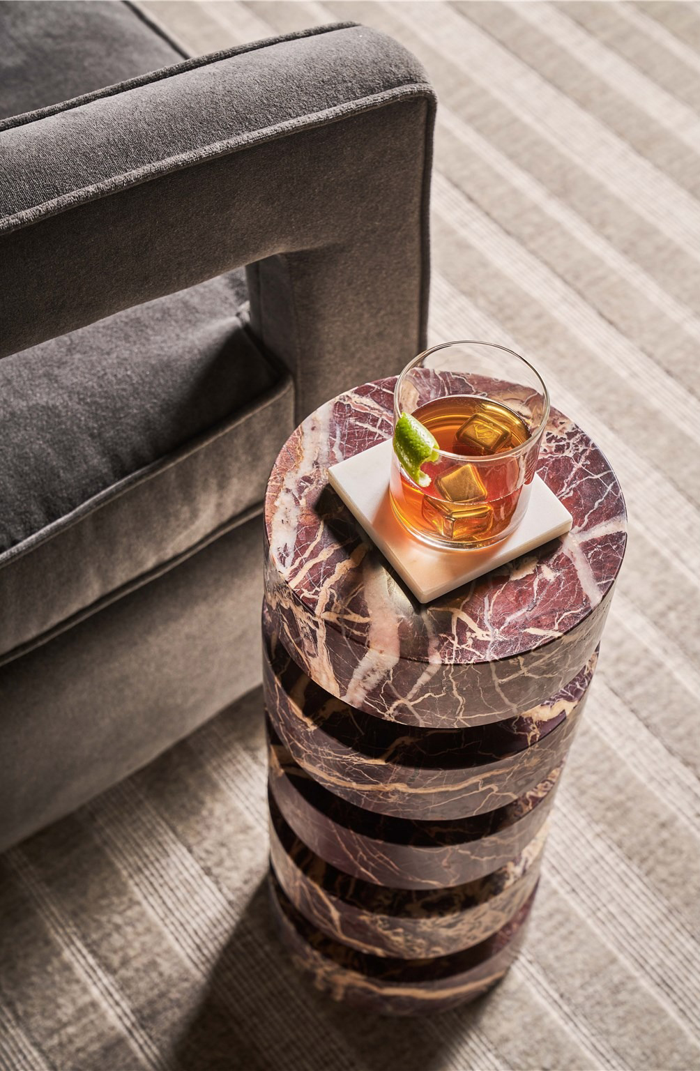 Cerise Marble Spot Table