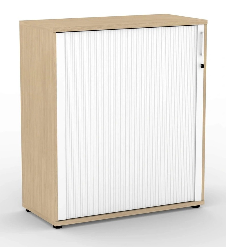 Uni Plus H44.1" Office Cabinet w/Tambour Lockable Door
