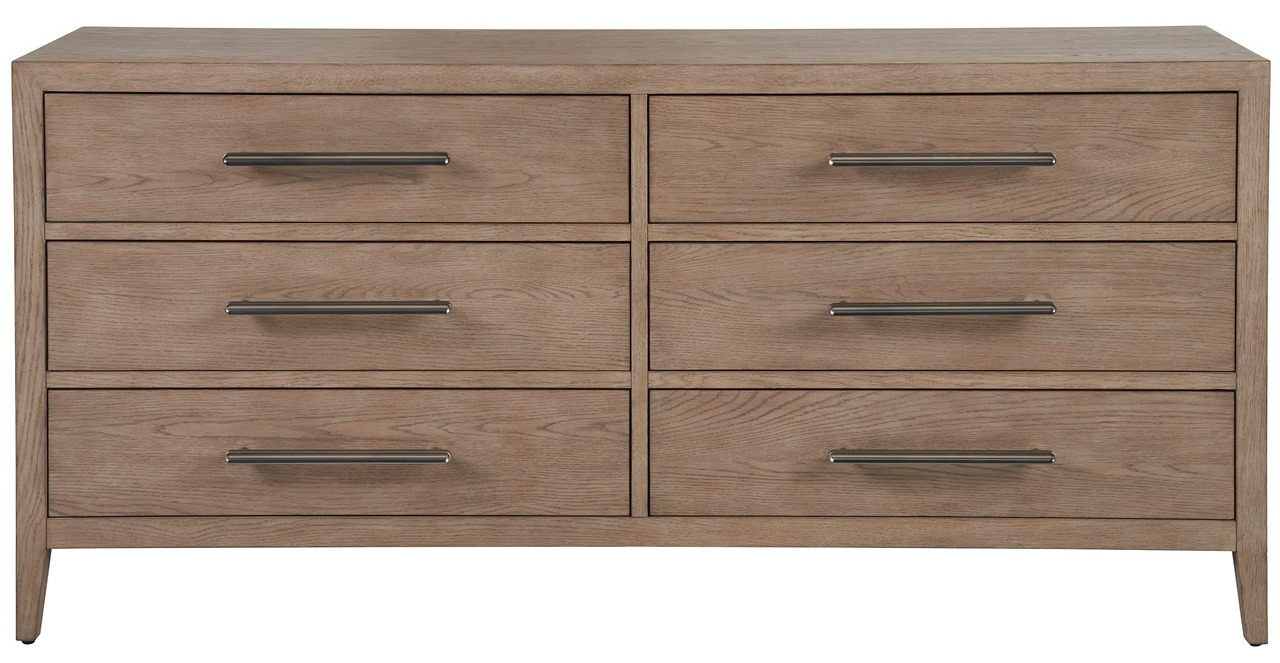 Cove Wood Double Dresser w/6 Drawers