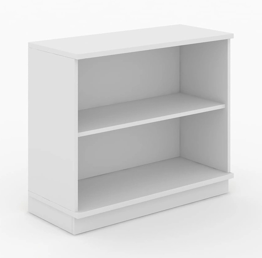 Uni Melamine Office Bookcase w/2 Shelves
