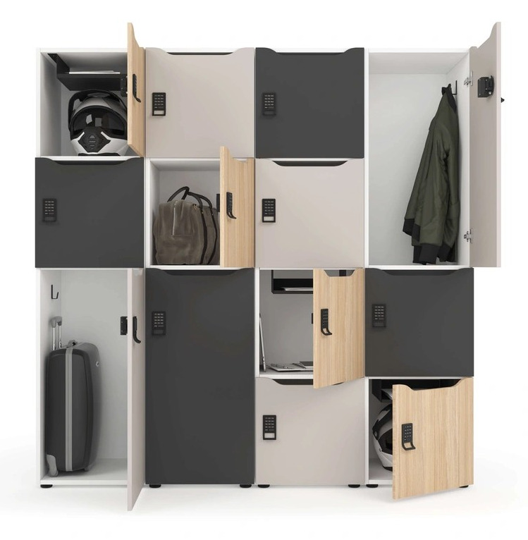 Choice Office Single Row Locker w/2 Big Lockable Doors & Mail Slots