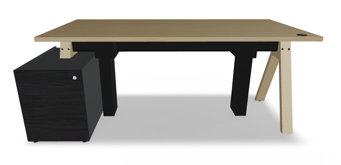 Viga Office Desk Height Adjustment w/Pedestal