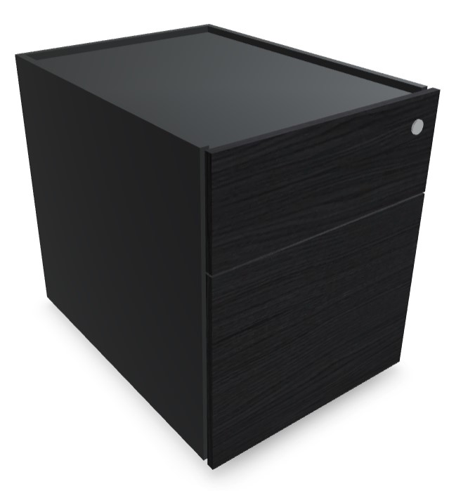 Viga Office D23.6" Veneer Lockable Pedestal w/3 Drawers
