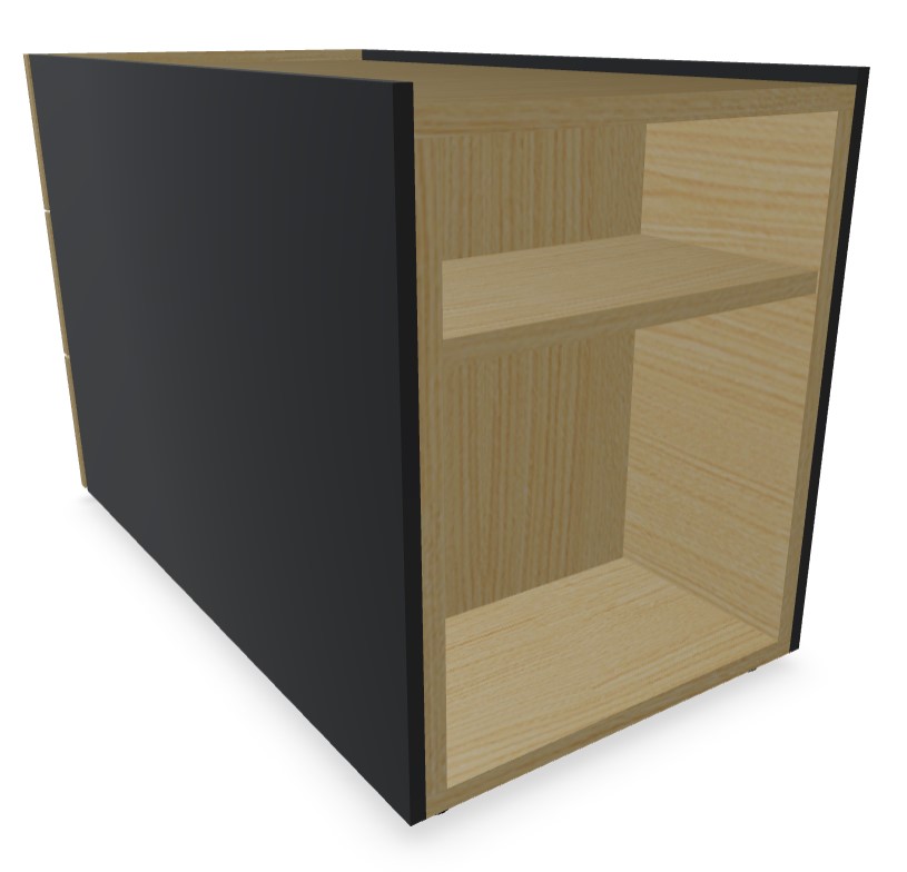 Viga Office D31.5" Veneer Lockable Pedestal w/3 Drawers & 2 Back-Facing Open Shelves