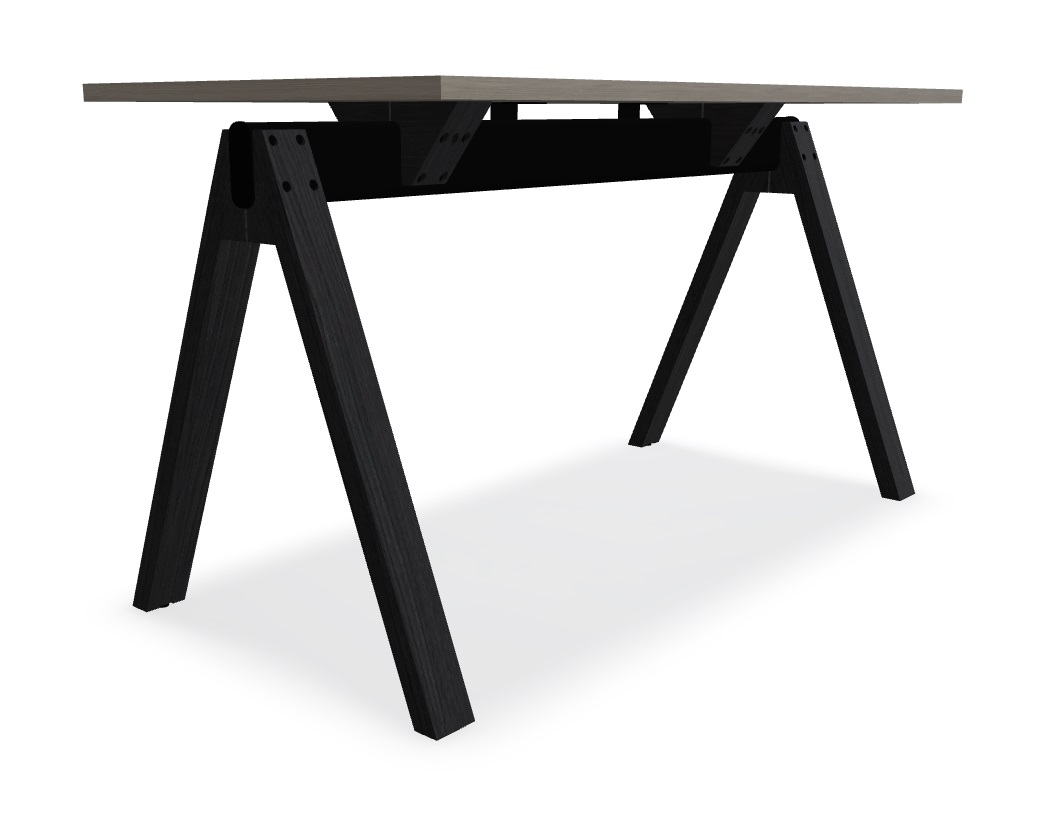 Viga Office Melamine/Veneer High Table, H35.4"