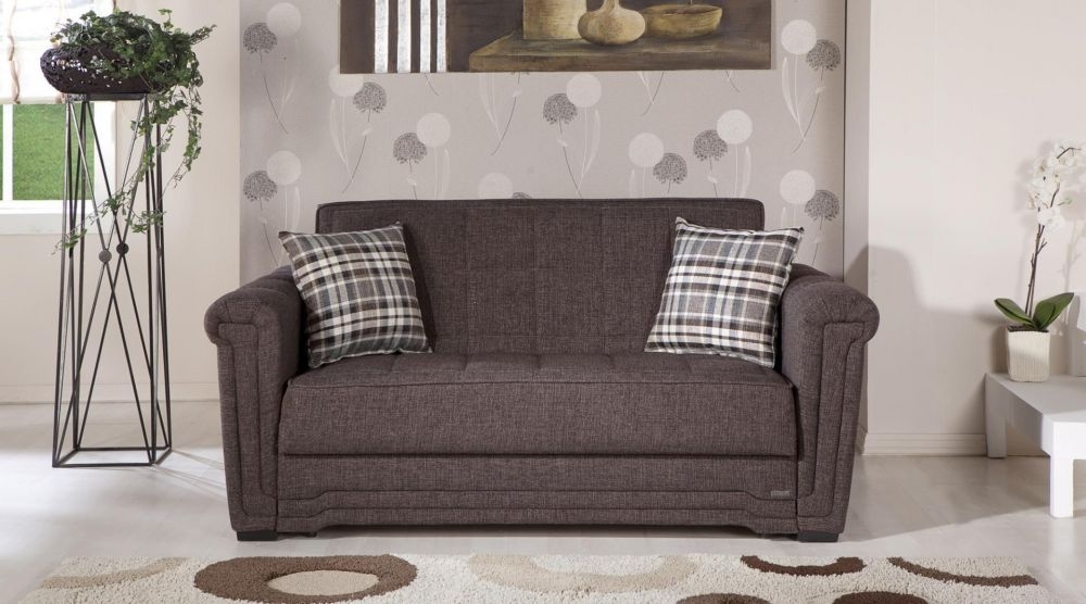 Victoria Fabric Pull Out Storage Sleeper Loveseat