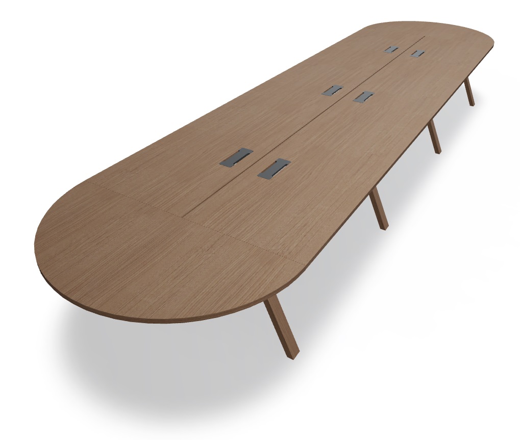 Viga Office Veneer 6-Desk Bench