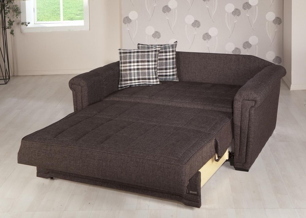 Victoria Fabric Pull Out Storage Sleeper Loveseat