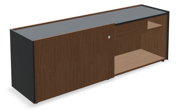 Viga Office D16.4" Veneer Sideboard w/Sliding Door & Drawer