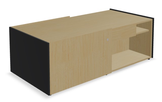 Viga Office D30.9" Veneer Sideboard w/Sliding Door & Drawer