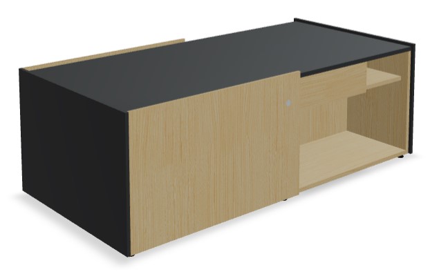 Viga Office D30.9" Veneer Sideboard w/Sliding Door & Drawer