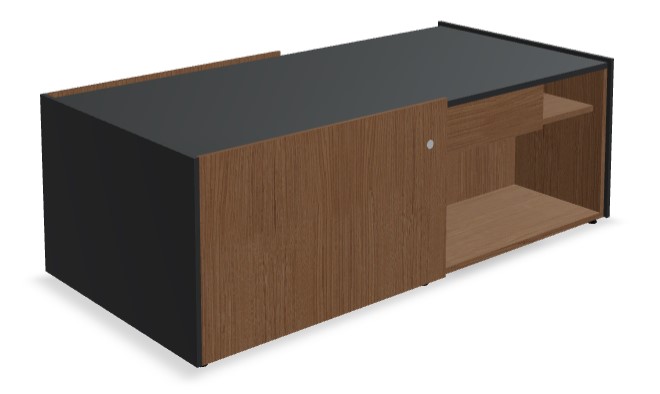 Viga Office D30.9" Veneer Sideboard w/Sliding Door & Drawer