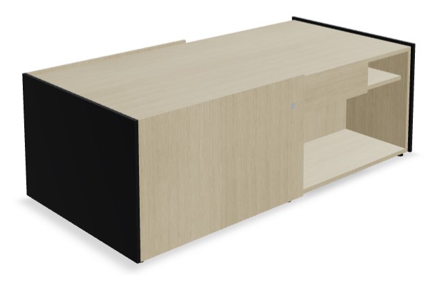 Viga Office D30.7" Melamine Sideboard w/Sliding Door & Drawer