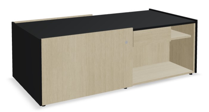 Viga Office D30.7" Melamine Sideboard w/Sliding Door & Drawer