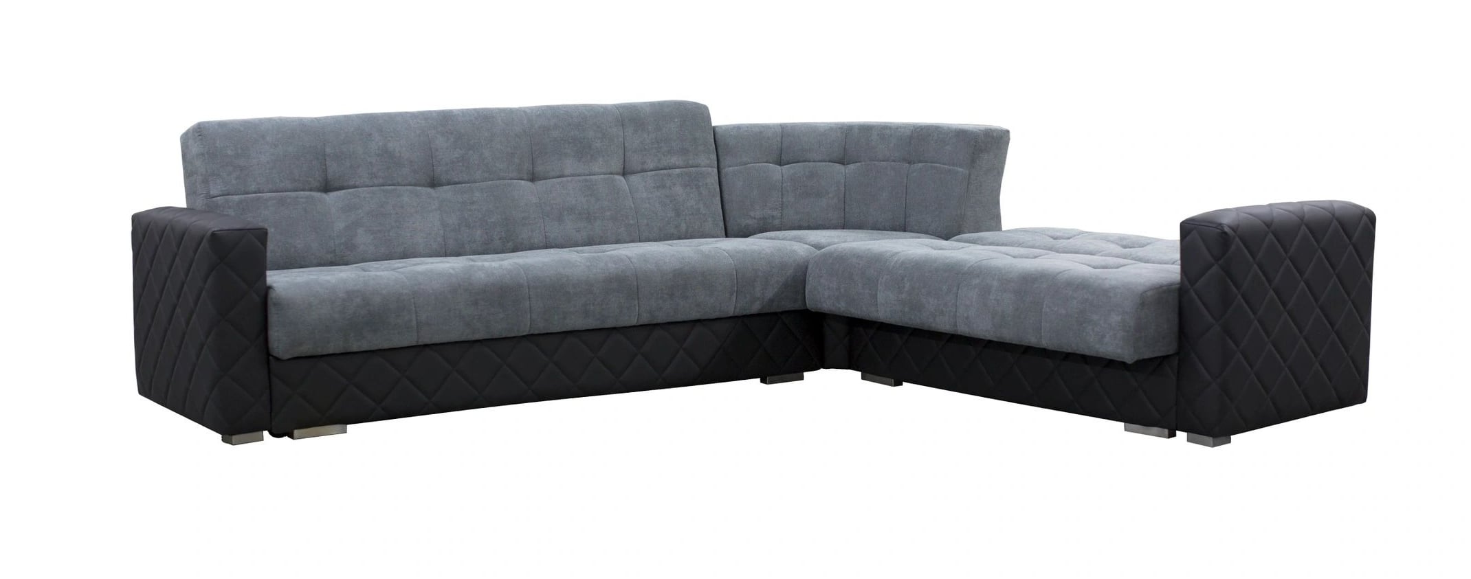 Porto L-Shaped Fabric Convertible Storage Sectional Sofa