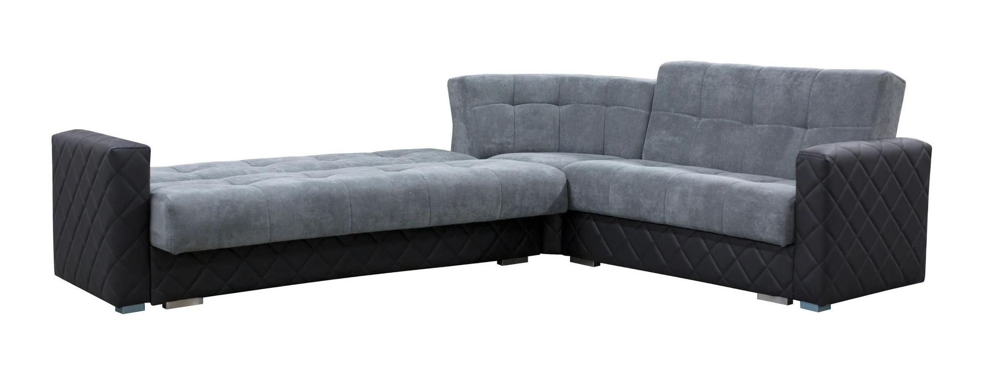 Porto L-Shaped Fabric Convertible Storage Sectional Sofa