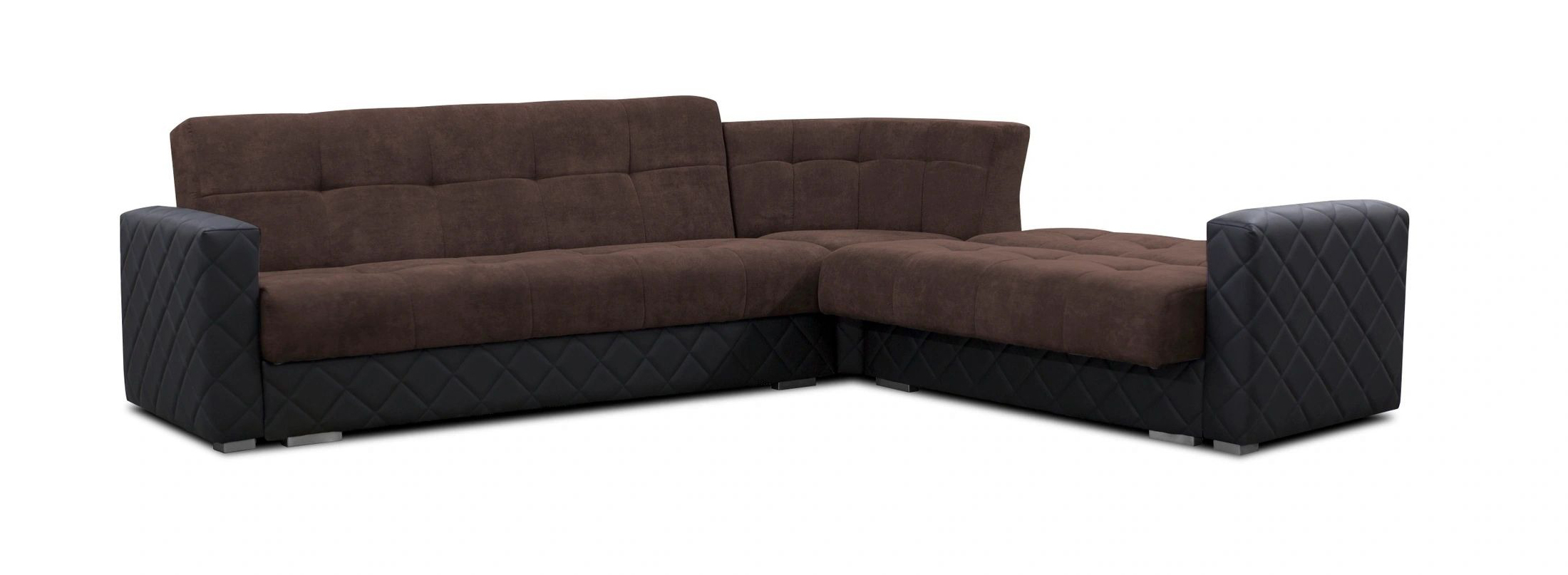 Porto L-Shaped Fabric Convertible Storage Sectional Sofa