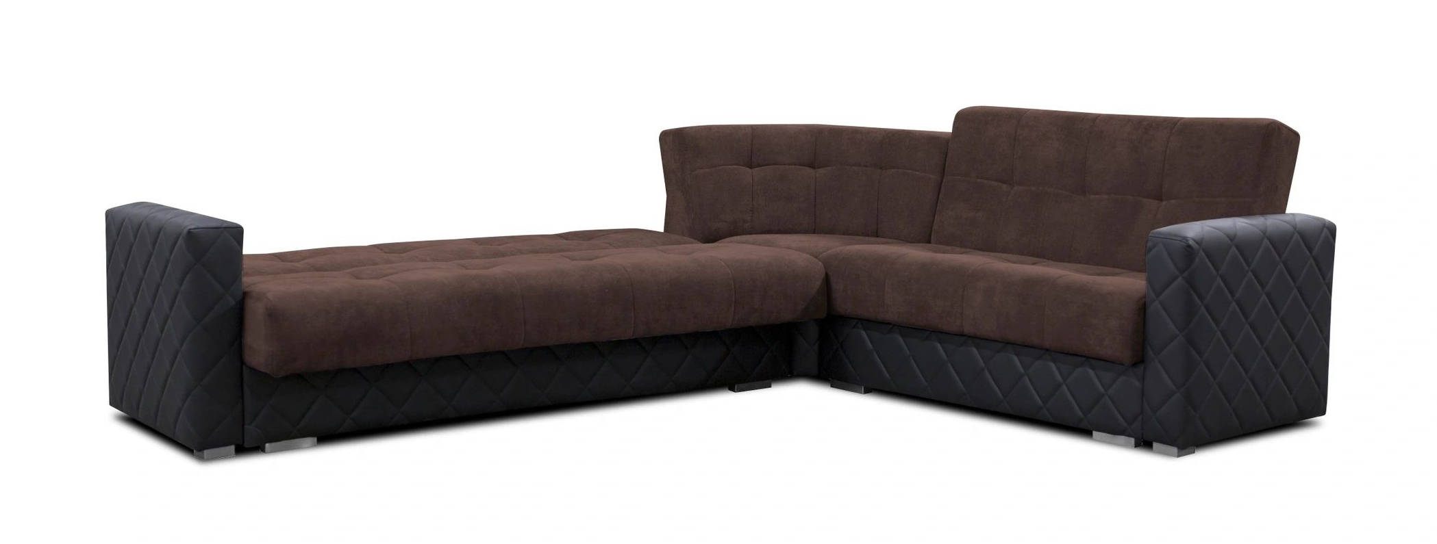 Porto L-Shaped Fabric Convertible Storage Sectional Sofa