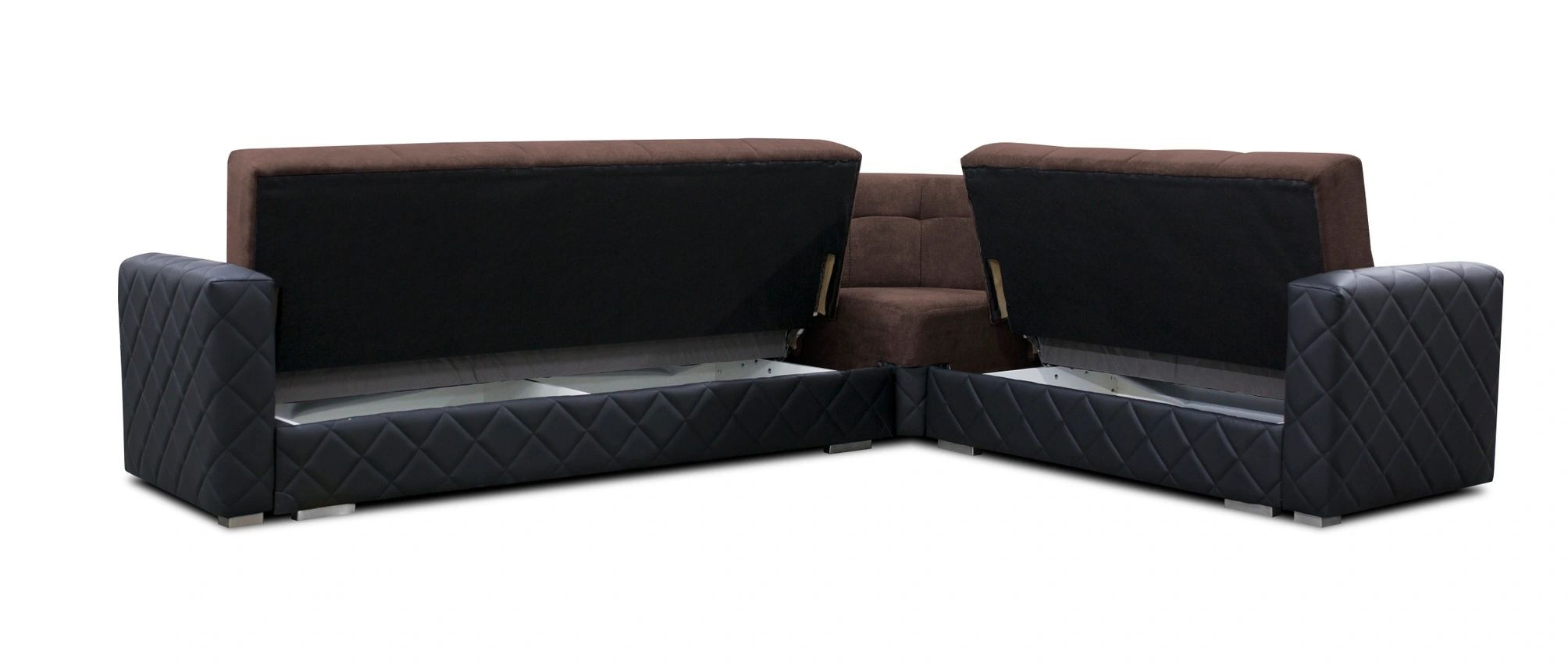 Porto L-Shaped Fabric Convertible Storage Sectional Sofa