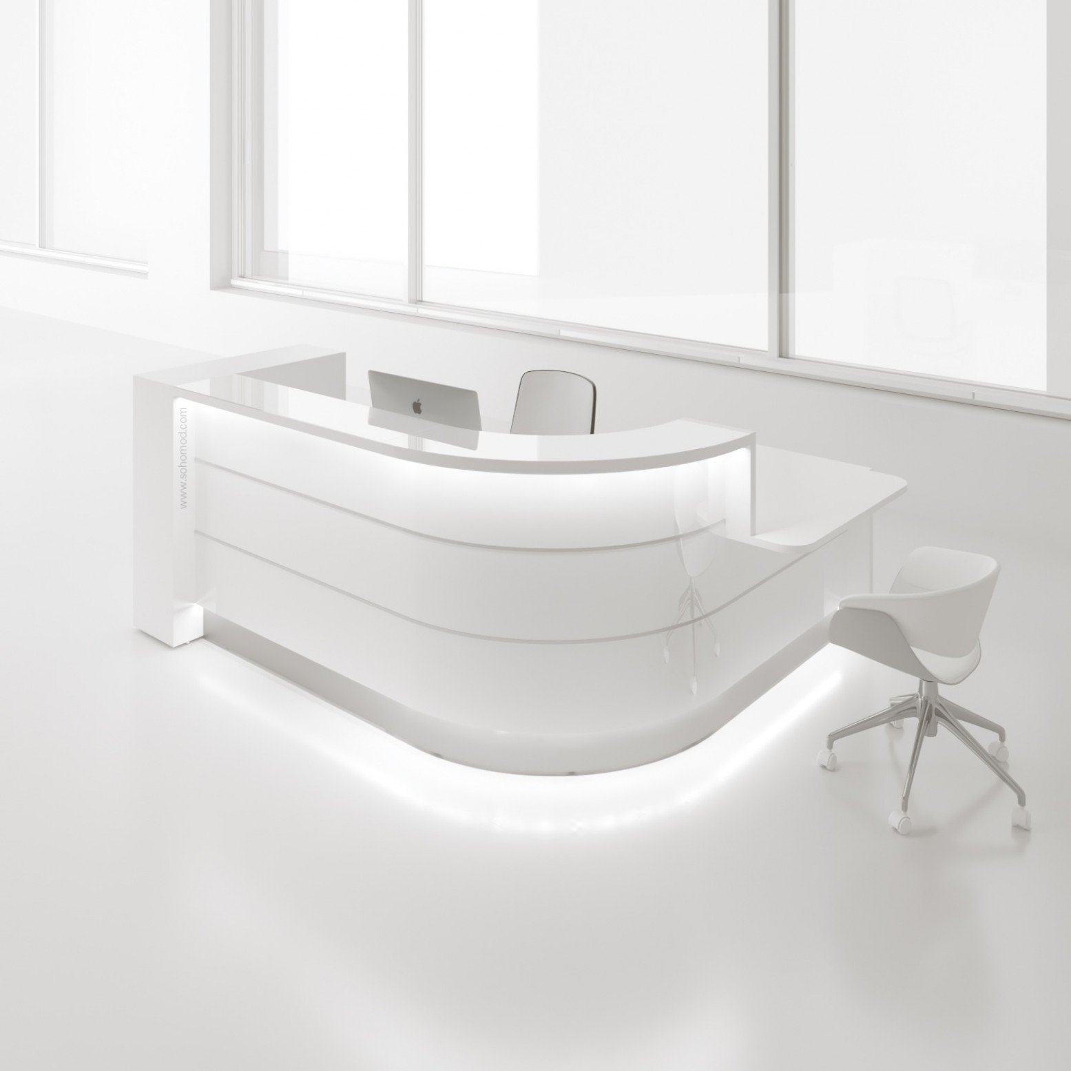 Professional Valde Corner Desk 107" with Countertop by MDD Office