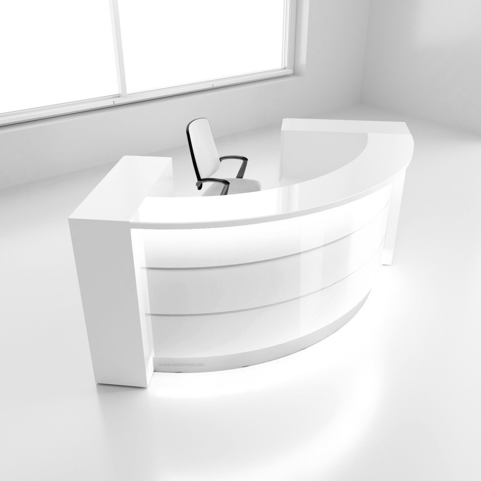 Valde 84" cockpit Reception Desk