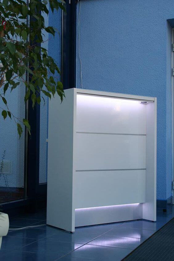 VALDE LAV96L Reception Desk, High Gloss White by MDD