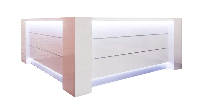 Valde 114"x75" Corner Reception Desk by MDD