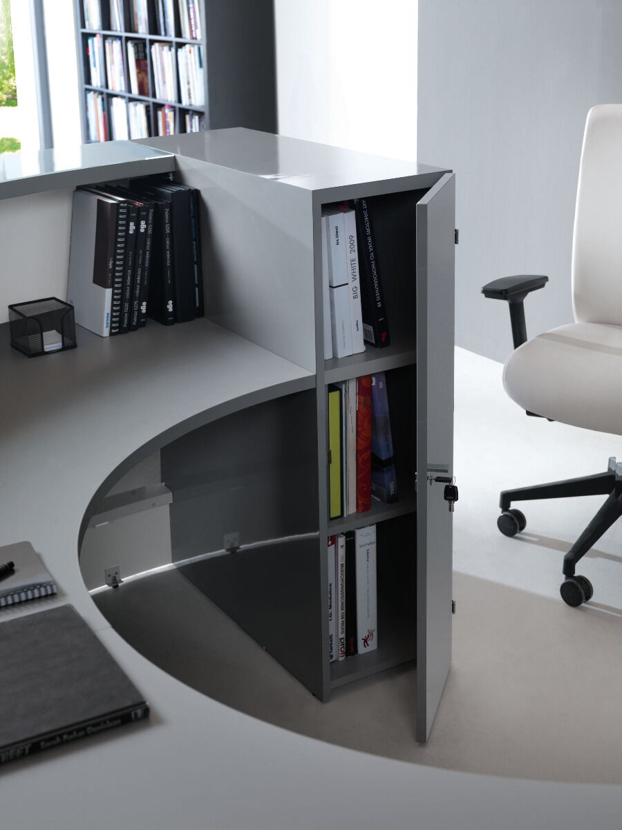 Valde 146" Corner Reception Desk w/Counter Top