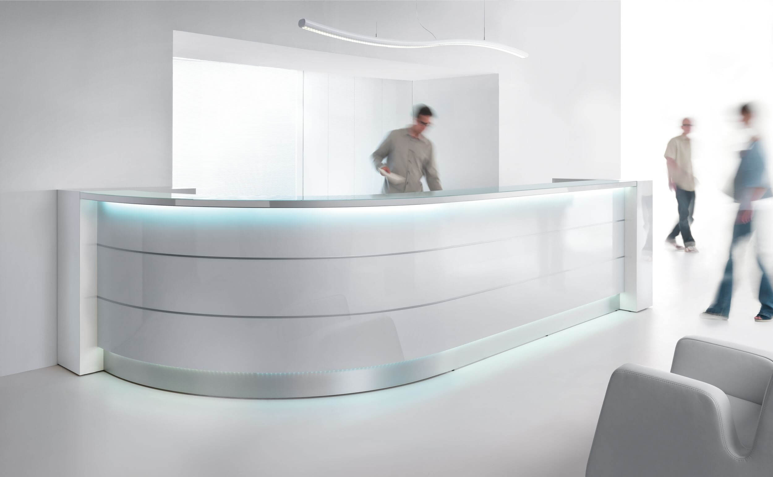 VALDE J Shaped Reception Desk by MDD