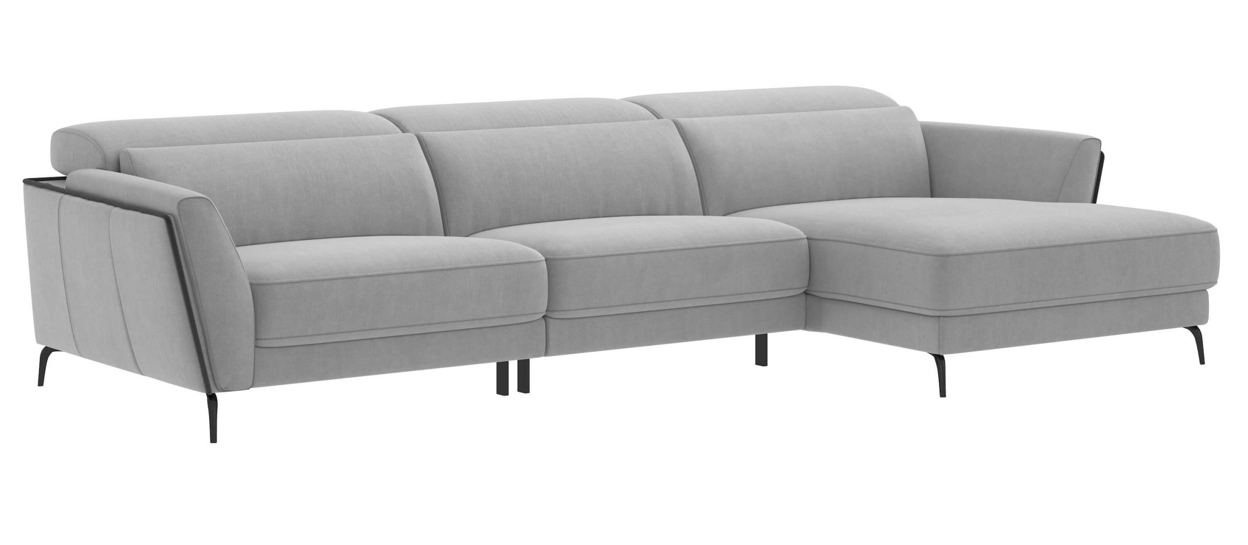 L Shaped Living Room Sofa Grey Euro Adjustable Fabric Furniture Sofa Set Sectional Sofa