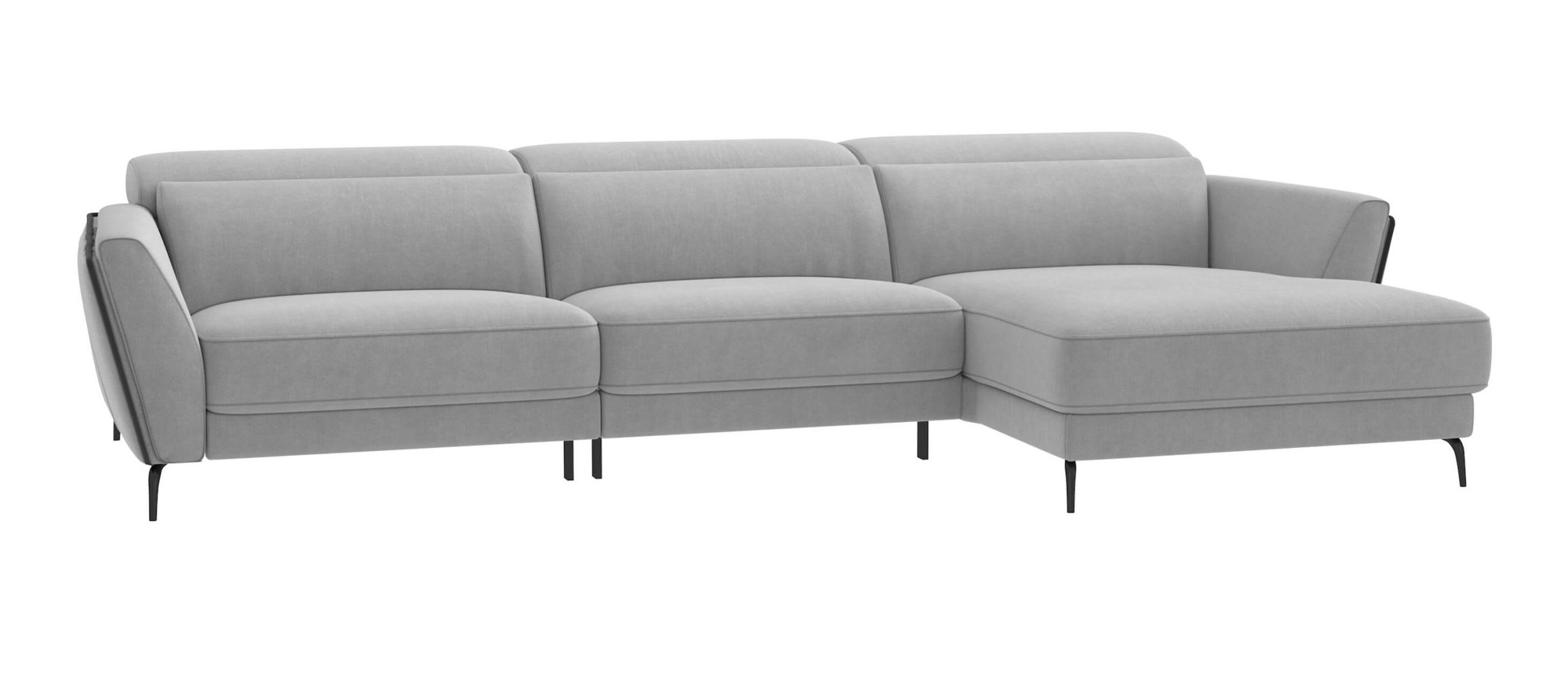 L Shaped Living Room Sofa Grey Euro Adjustable Fabric Furniture Sofa Set Sectional Sofa