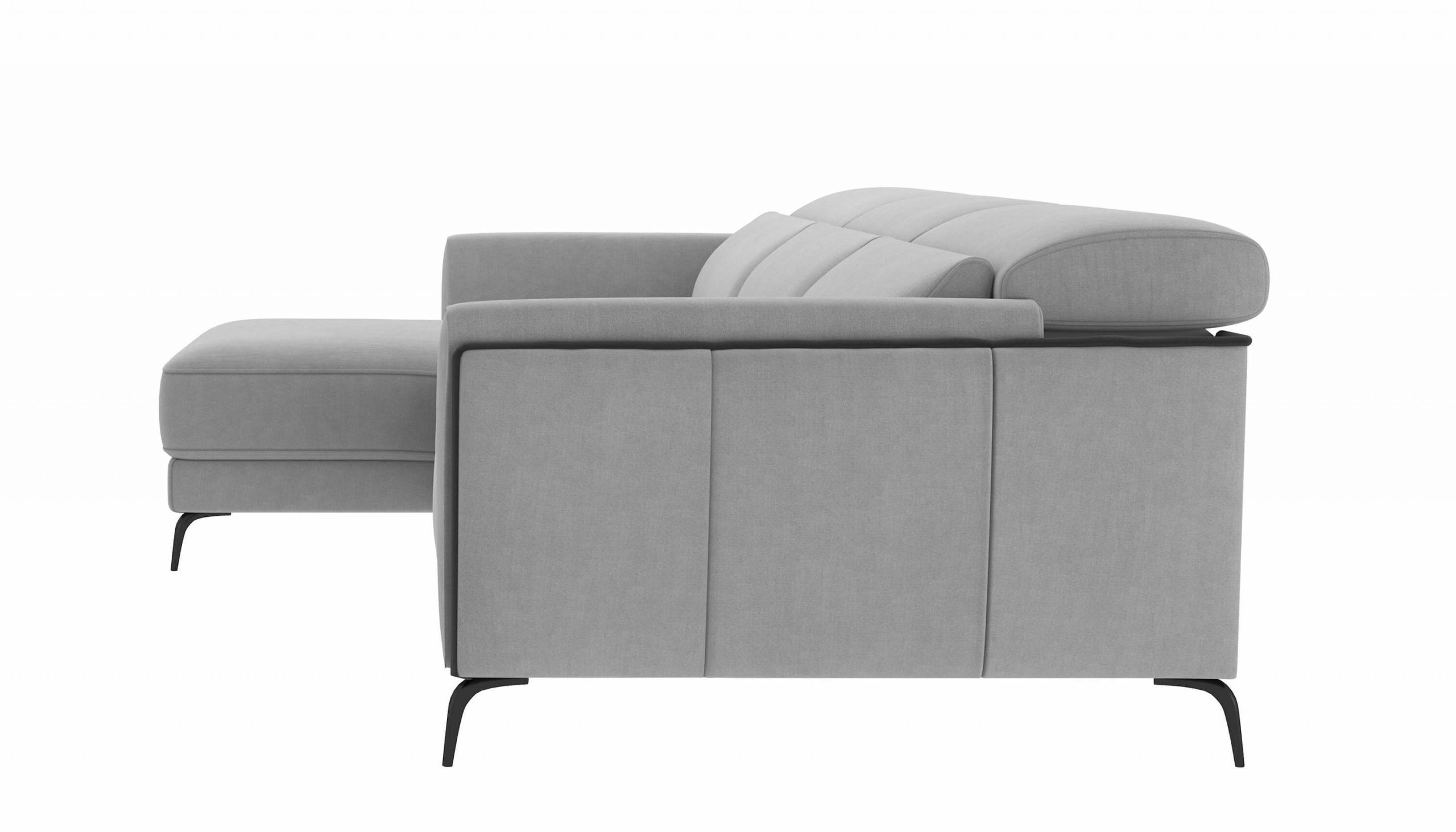 Valencia Microfiber Fabric L-Shaped Reclining Sectional Sofa w/Left Chaise