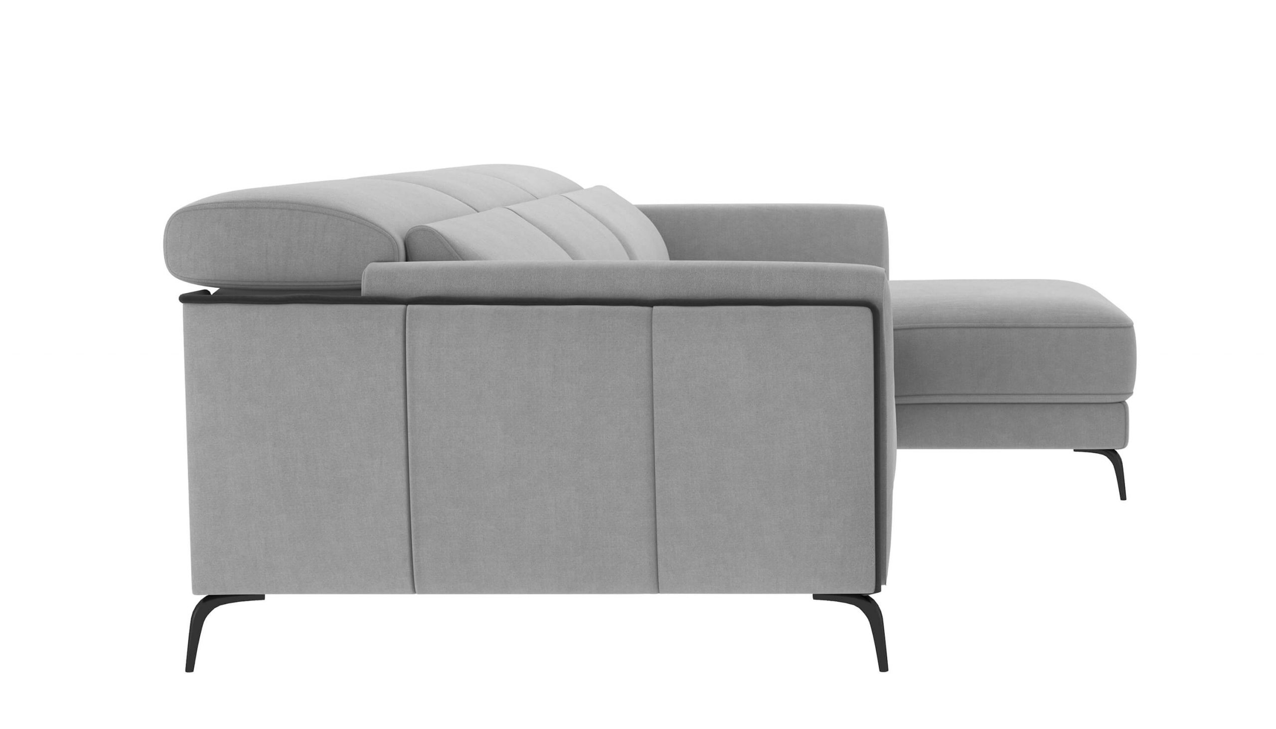 Valencia Microfiber Fabric L-Shaped Reclining Sectional Sofa w/Right Chaise