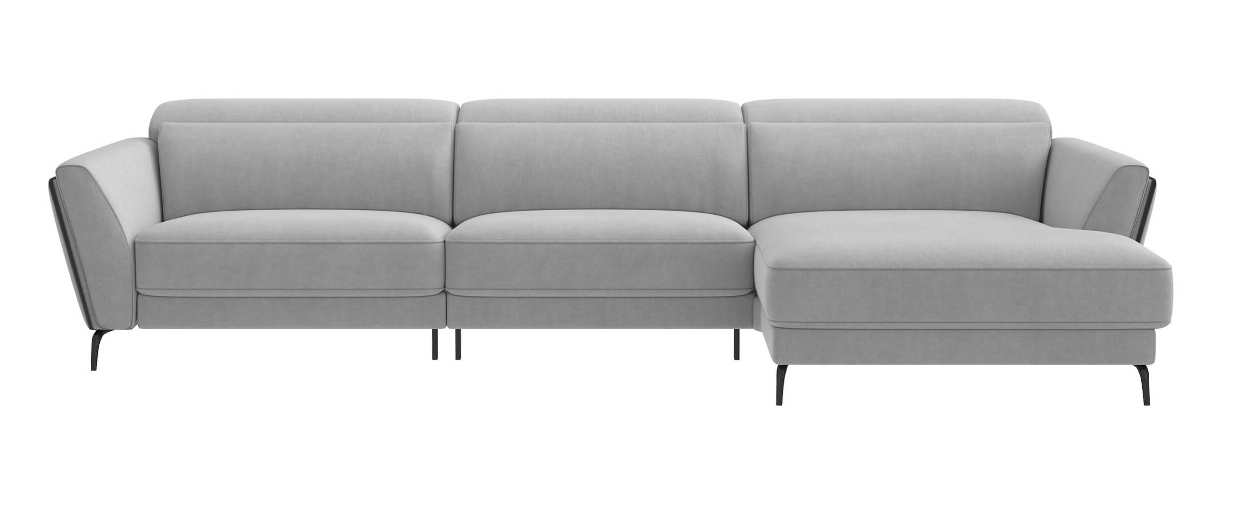Valencia Microfiber Fabric L-Shaped Reclining Sectional Sofa w/Right Chaise