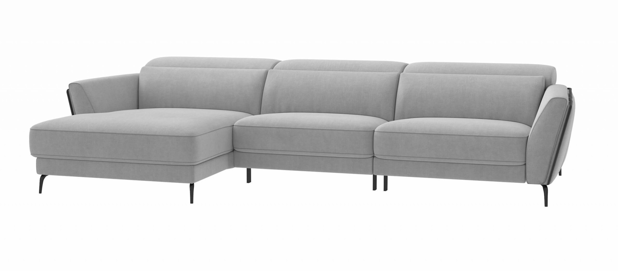Valencia Microfiber Fabric L-Shaped Reclining Sectional Sofa w/Left Chaise