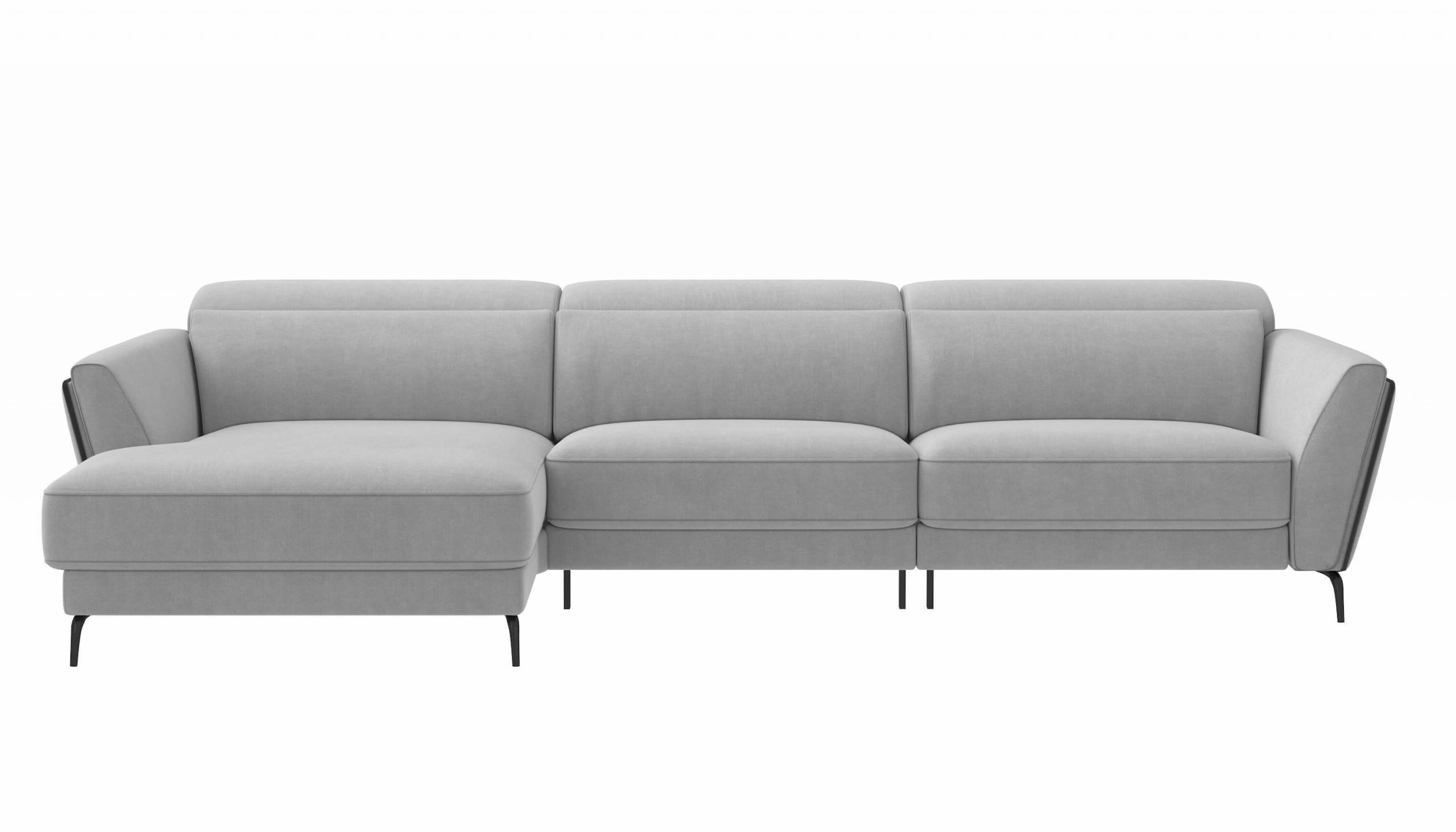 Valencia Microfiber Fabric L-Shaped Reclining Sectional Sofa w/Left Chaise