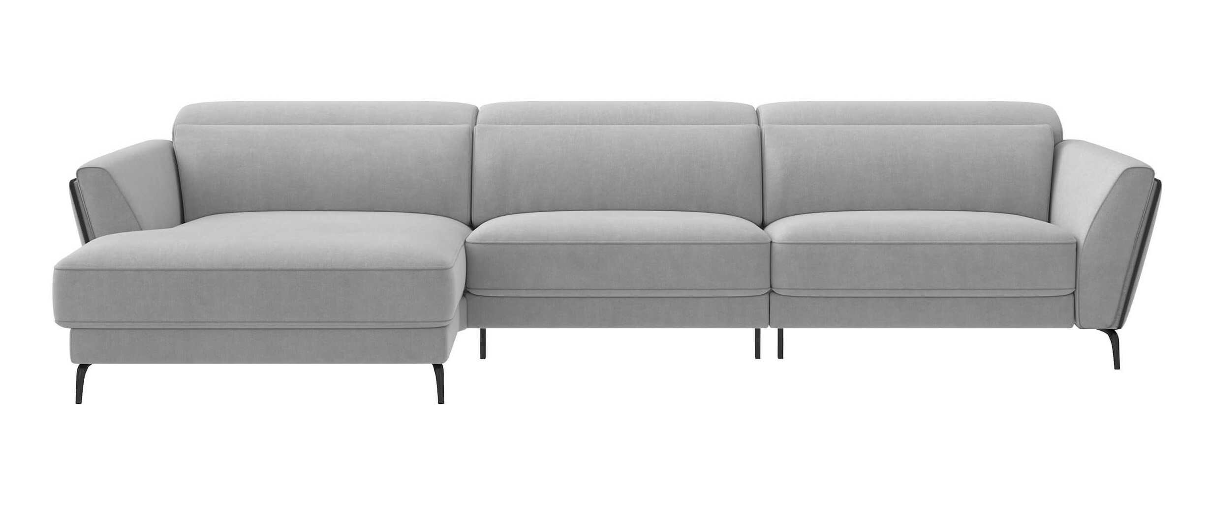 Valencia Microfiber Fabric L-Shaped Reclining Sectional Sofa w/Left Chaise