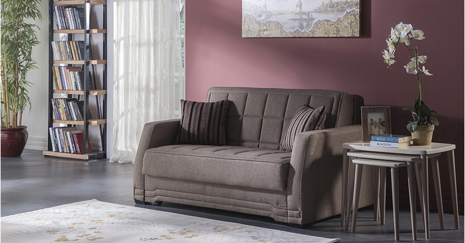 Valerie Fabric Storage Sleeper Loveseat