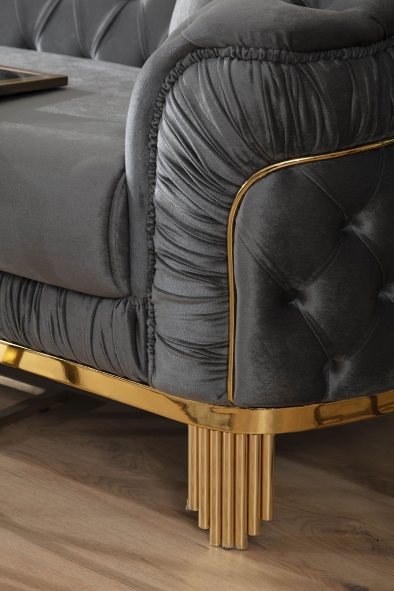 Vanessa Tufted Velvet Living Room Set
