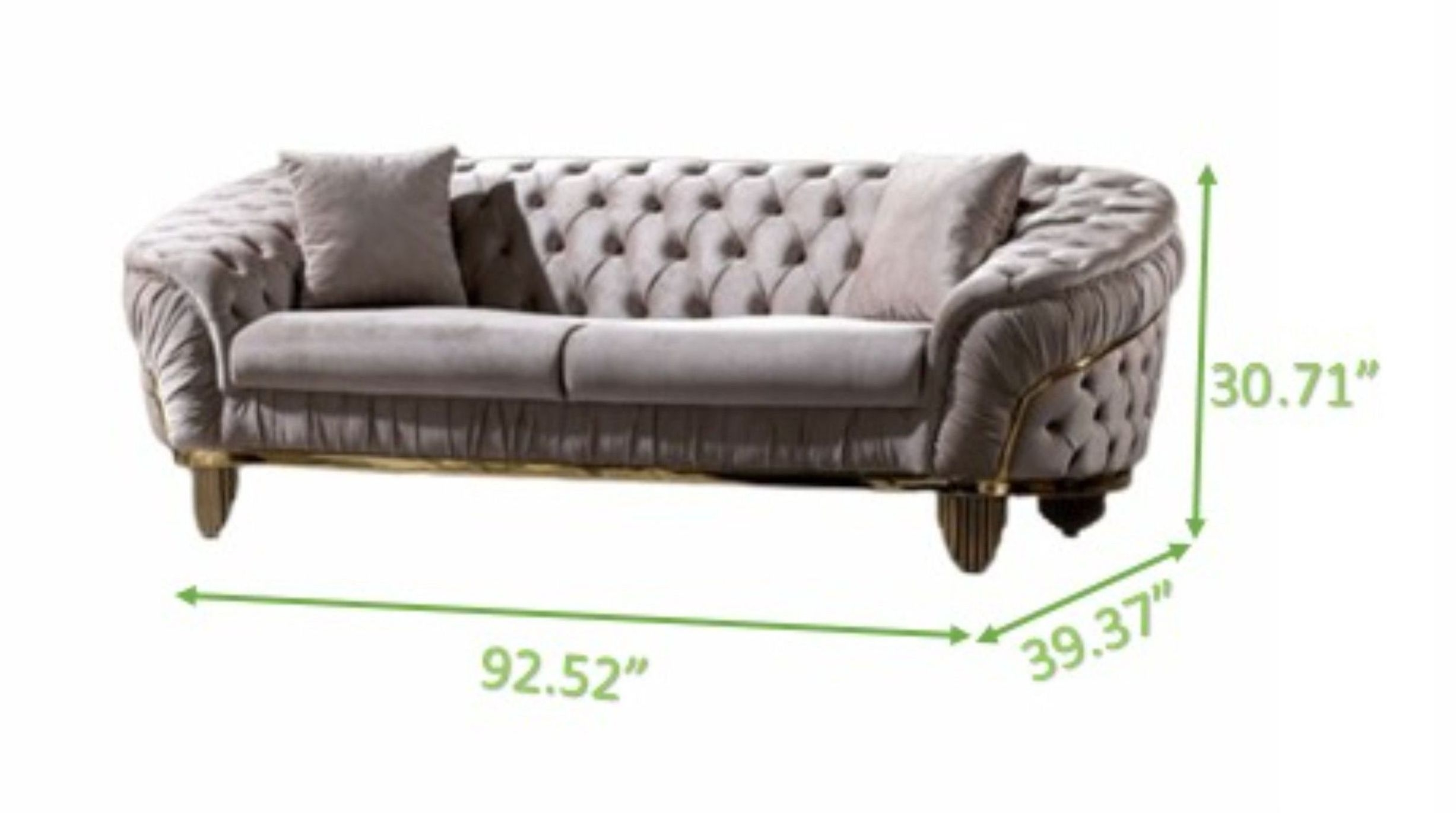 Vanessa Tufted Velvet Living Room Set