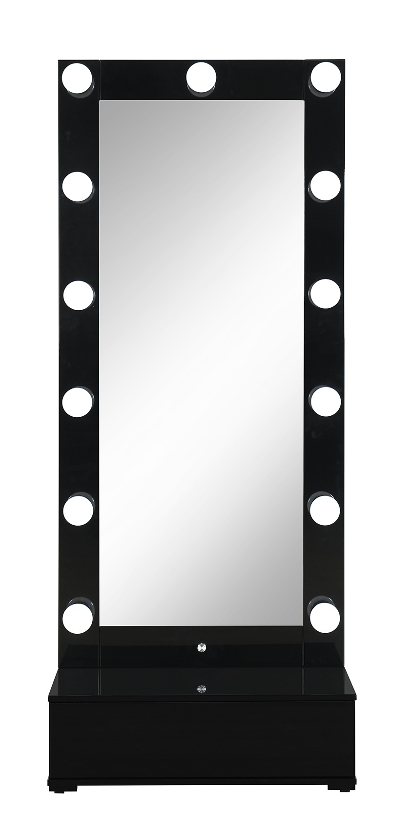 Ella Narrow Tall Vanity Mirror with Drawer and Speaker