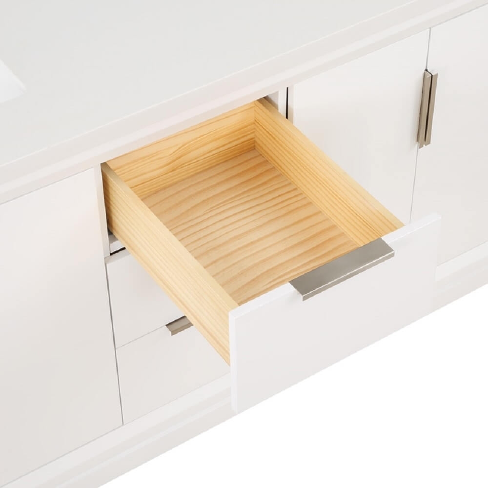 Valencia 72" Solid Wood Double Sink Free-standing Vanity with Quartz Countertop & Ceramic Sink