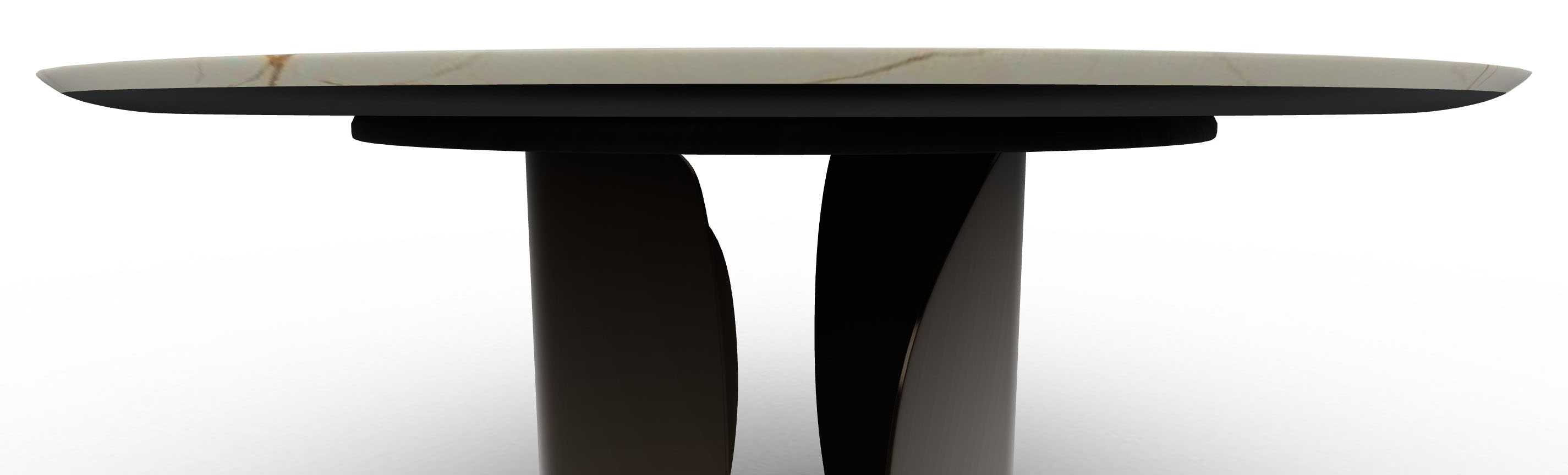 Twins Metal/Ceramic Round Dining Table
