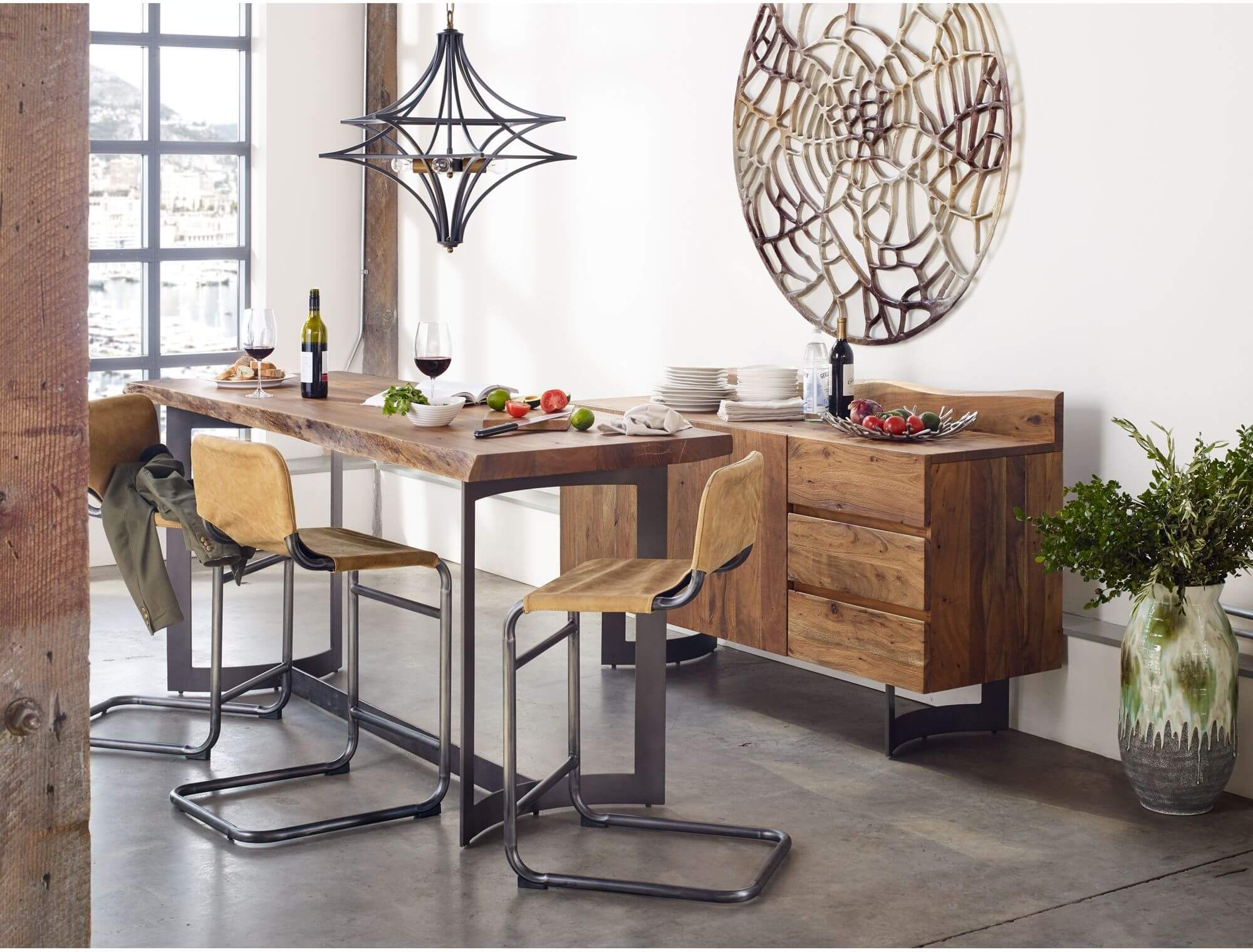 Bent Counter Table